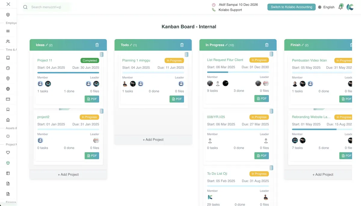 Kolabo Project Management